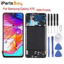 IPartsBuy – écran LCD TFT pour Samsung Galaxy A70, assemblage complet avec cadre, ne prend pas en charge l'identification des empreintes digitales=