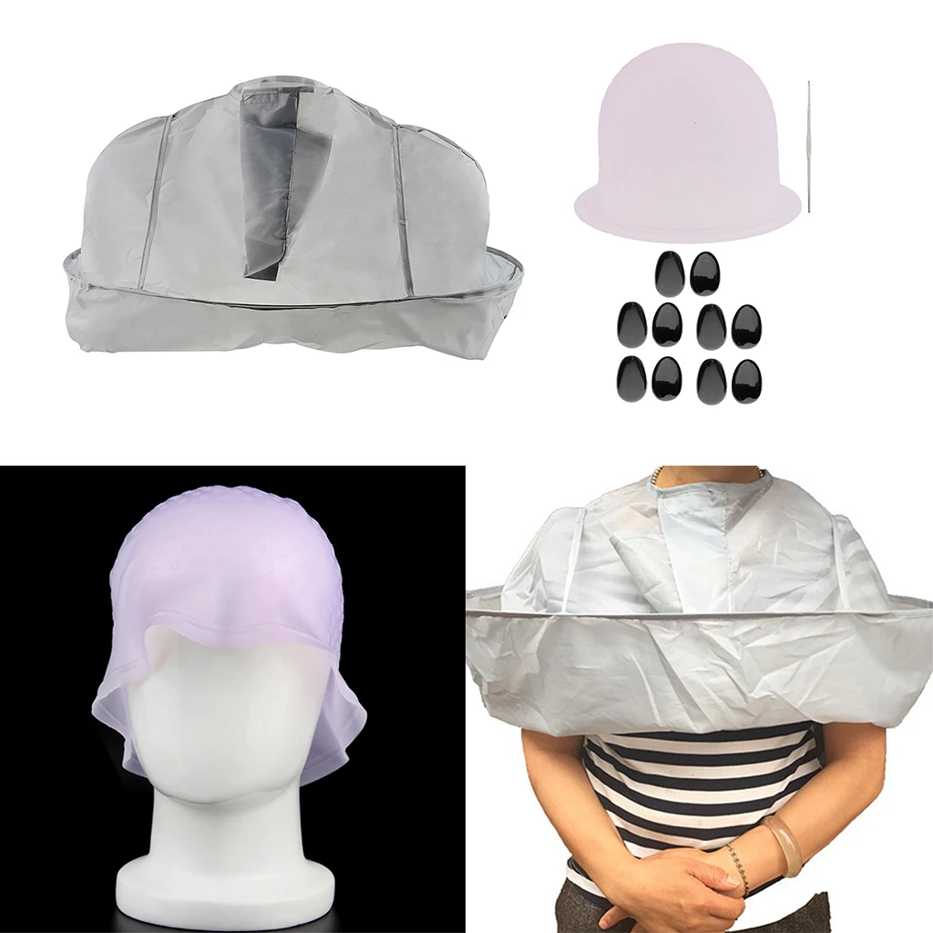 1Pcs Salon Haircutting Cape + 1Pcs Hair Dyeing Cap + 1Pcs Coloring Hook + 10Pcs Hair Perming Highlighting Black Ear Cover 1Pcs Salon Haircutting Cape + 1Pcs Hair Dyeing Cap + 1Pcs Coloring Hook + 10Pcs Hair Perming Highlighting Black Ear Cover