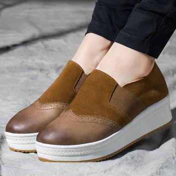 Autumn Flat Platform Loafers Shoes Woman Cow Suede Women's Heigh Incresing Brogue Shoes Flatform Slip on Oxord Shoes Women Lady
Autumn Flat Platform Loafers Shoes Woman Cow Suede Women's Heigh Incresing Brogue Shoes Flatform Slip on Oxord Shoes Women Lady