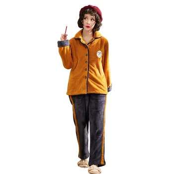 Winter Pajamas Set Women Flannel Pyjamas Thick Warm Sleepwear Girl Home Clothing
Winter Pajamas Set Women Flannel Pyjamas Thick Warm Sleepwear Girl Home Clothing