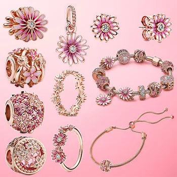 2020 New 100% 925 sterling silver Spring girl pink flower of the world hollowed-out petals high quality fashion jewelry female
2020 New 100% 925 sterling silver Spring girl pink flower of the world hollowed-out petals high quality fashion jewelry female