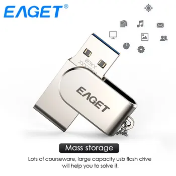 EAGET S30 USB Flash Drive, 32GB Metal Pendrive High Speed USB 3 .0 Memory Stick 64GB pen Drive Real Capacity 16GB
EAGET S30 USB Flash Drive, 32GB Metal Pendrive High Speed USB 3 .0 Memory Stick 64GB pen Drive Real Capacity 16GB
