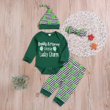 3PCS Baby Girl Clothes St. Patrick's Day Green Letter Romper Pants Outfit Newborn Clothes
3PCS Baby Girl Clothes St. Patrick's Day Green Letter Romper Pants Outfit Newborn Clothes