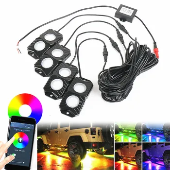 Krator 4Pods RGB LED Rock Lights Multicolor LED Light Kit w/Bluetooth APP Controller Music Mode for Off Road Truck SUV Boat
Krator 4Pods RGB LED Rock Lights Multicolor LED Light Kit w/Bluetooth APP Controller Music Mode for Off Road Truck SUV Boat