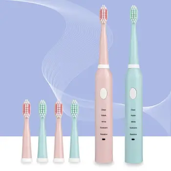 Electric Toothbrush Rechargeable Automatic Sonic Toothbrush Cleaning Agents with 3 Replacement Head
Electric Toothbrush Rechargeable Automatic Sonic Toothbrush Cleaning Agents with 3 Replacement Head