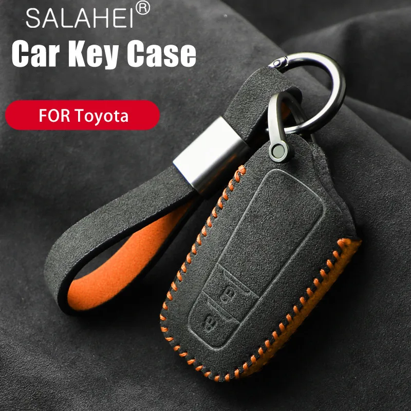 Замшевый кожаный чехол для автомобильного ключа, чехол-брелок для Toyota Camry Corolla RAV4 CHR Prodo Avalon Land Cruiser Prius 2 3, кнопка
Замшевый кожаный чехол для автомобильного ключа, чехол-брелок для Toyota Camry Corolla RAV4 CHR Prodo Avalon Land Cruiser Prius 2 3, кнопка
