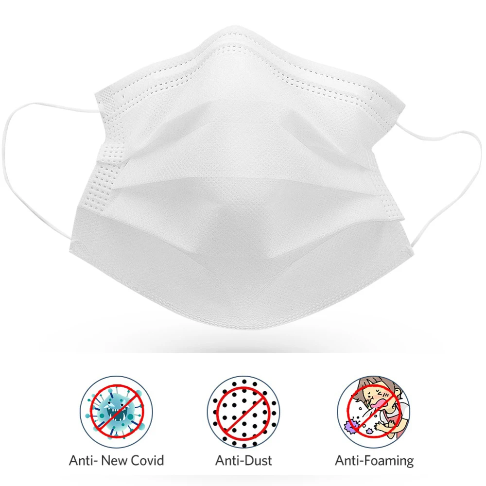 Disposable Protective Mask 3 Layers Dustproof Facial Protective Cover Masks Maldehyde Prevent bacteria anti-virus Masks 50PCS
Disposable Protective Mask 3 Layers Dustproof Facial Protective Cover Masks Maldehyde Prevent bacteria anti-virus Masks 50PCS