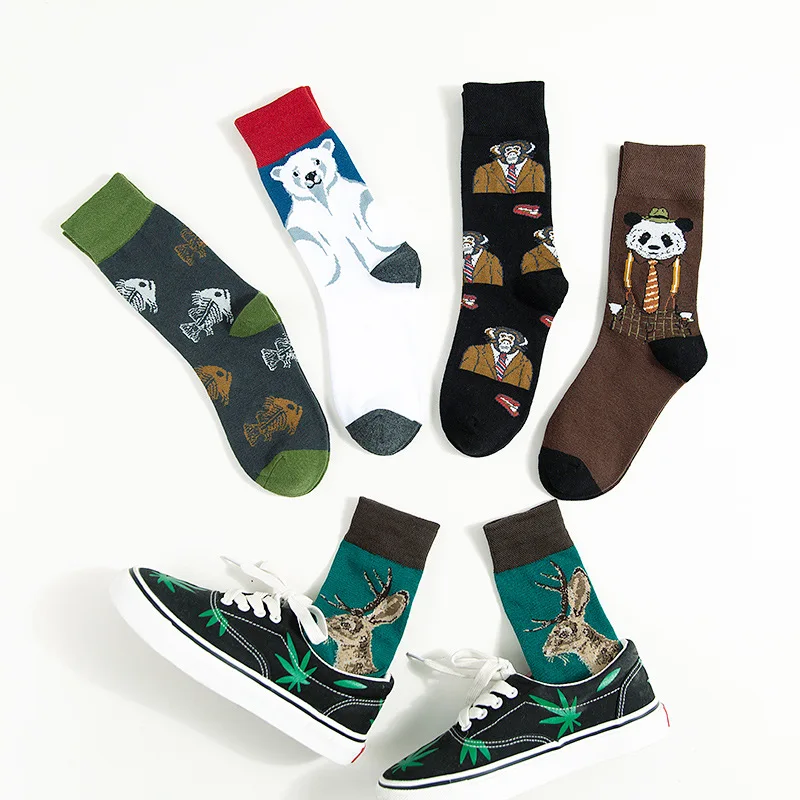 Cartoon pattern print sock polar bear Milu deer monkey panda Fish bone cute funny kawaii men lovers cotton sock sporting casual
Cartoon pattern print sock polar bear Milu deer monkey panda Fish bone cute funny kawaii men lovers cotton sock sporting casual