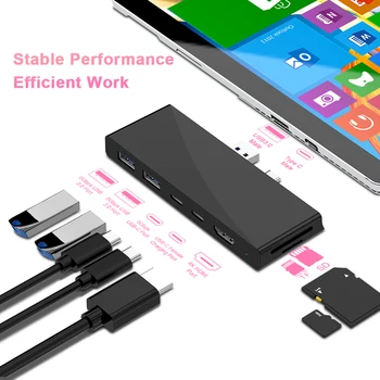 Type-C HUB Converter 4K HDMI 5Gbps 2 USB 3.0 60W 2 Type-C PD SD TF Memory Card Reader Adapter Dock For Microsoft Surface Pro 7
Type-C HUB Converter 4K HDMI 5Gbps 2 USB 3.0 60W 2 Type-C PD SD TF Memory Card Reader Adapter Dock For Microsoft Surface Pro 7