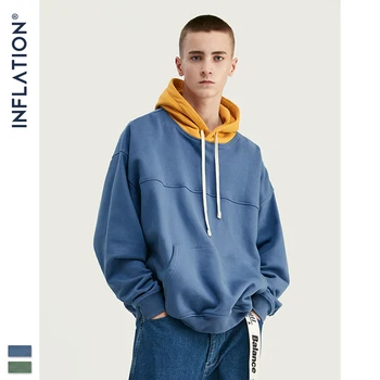 INFLATION Men Hoodies Oversized Men Color-block Design Hoodie Drawstring Hood Men Pullover Hoodie For Autumn & Winter 9606W
INFLATION Men Hoodies Oversized Men Color-block Design Hoodie Drawstring Hood Men Pullover Hoodie For Autumn & Winter 9606W