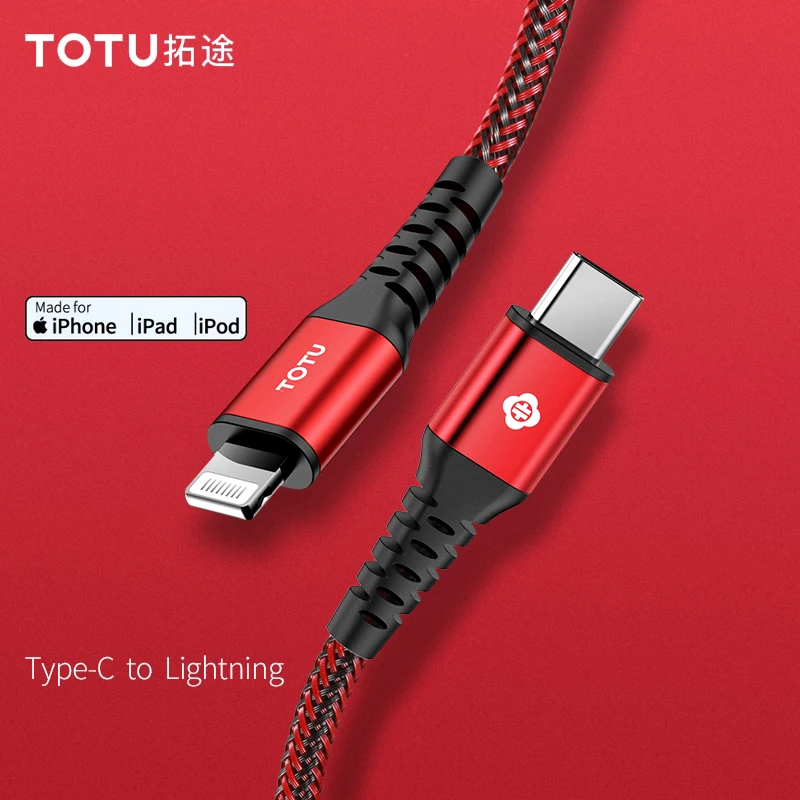 TOTU MFI usb c to lightning charging cable for iPhone xs xr 8 7 6s plus apple ipad fast PD cable Original 8 pin type c cable 1m
TOTU MFI usb c to lightning charging cable for iPhone xs xr 8 7 6s plus apple ipad fast PD cable Original 8 pin type c cable 1m