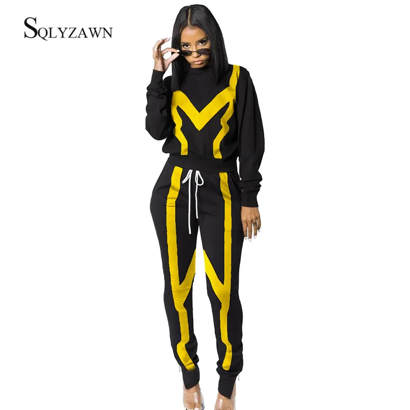 Women Streetwear Yellow Stripe Two Piece Joggers Suit Sets Autumn Fall Shirt Top Zipper Pants Matching Track Outfits Sweatsuit 
Women Streetwear Yellow Stripe Two Piece Joggers Suit Sets Autumn Fall Shirt Top Zipper Pants Matching Track Outfits Sweatsuit