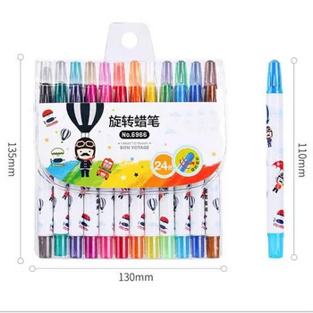 Rotating 24 Color Oil Children's Crayon Children's Painting Brush Crayon Non-Toxic Kids Student Pastel Pencils Art Supplies 
Rotating 24 Color Oil Children's Crayon Children's Painting Brush Crayon Non-Toxic Kids Student Pastel Pencils Art Supplies