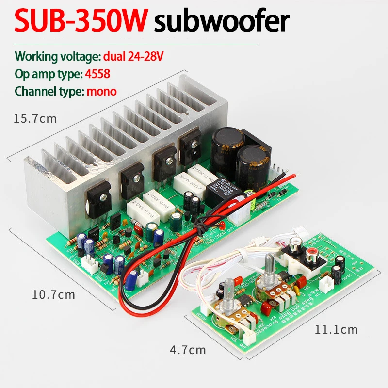 KYYSLB 350W AC Dual AC24-28V Subwoofer Power Amplifier Board Mono High Quality | Электроника