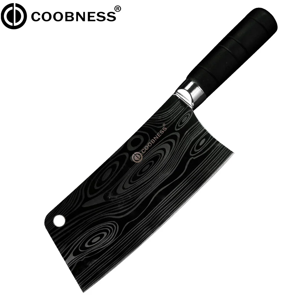 Coobness Kitchen Chopping Knife 7 Inch Stainless Steel Chef Knives For Cleaver Meat Slicing Knife Full Tang Black Plastic Handle
Coobness Kitchen Chopping Knife 7 Inch Stainless Steel Chef Knives For Cleaver Meat Slicing Knife Full Tang Black Plastic Handle