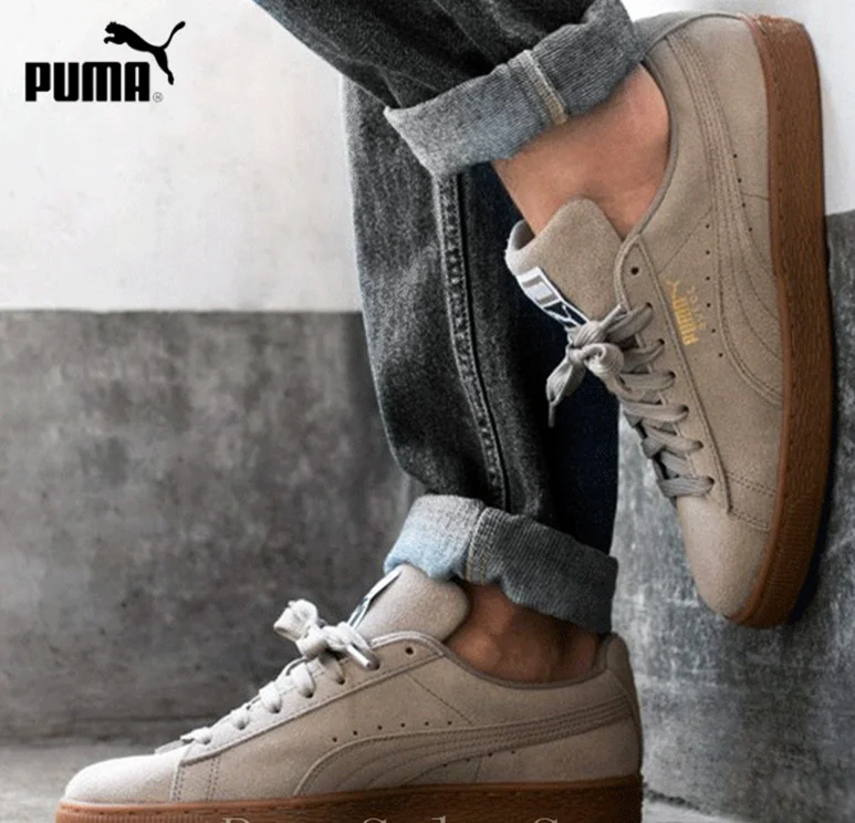 

Puma Suede Classic Low-Top Sneakers, Elephant Skin Team Gold Men And Women Shoes 365347-47 Outdoor Sport Badminton Shoes 35.5-44