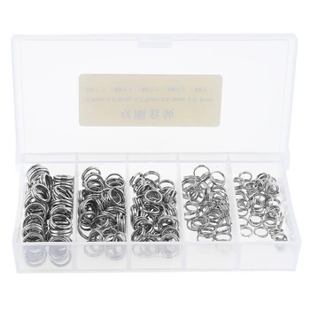 250Pcs Stainless Steel Double Loop Fishing Ring Split Clip Swivel Quick Change Hook Connector Fishing Lure Bait Tool with Box 
250Pcs Stainless Steel Double Loop Fishing Ring Split Clip Swivel Quick Change Hook Connector Fishing Lure Bait Tool with Box