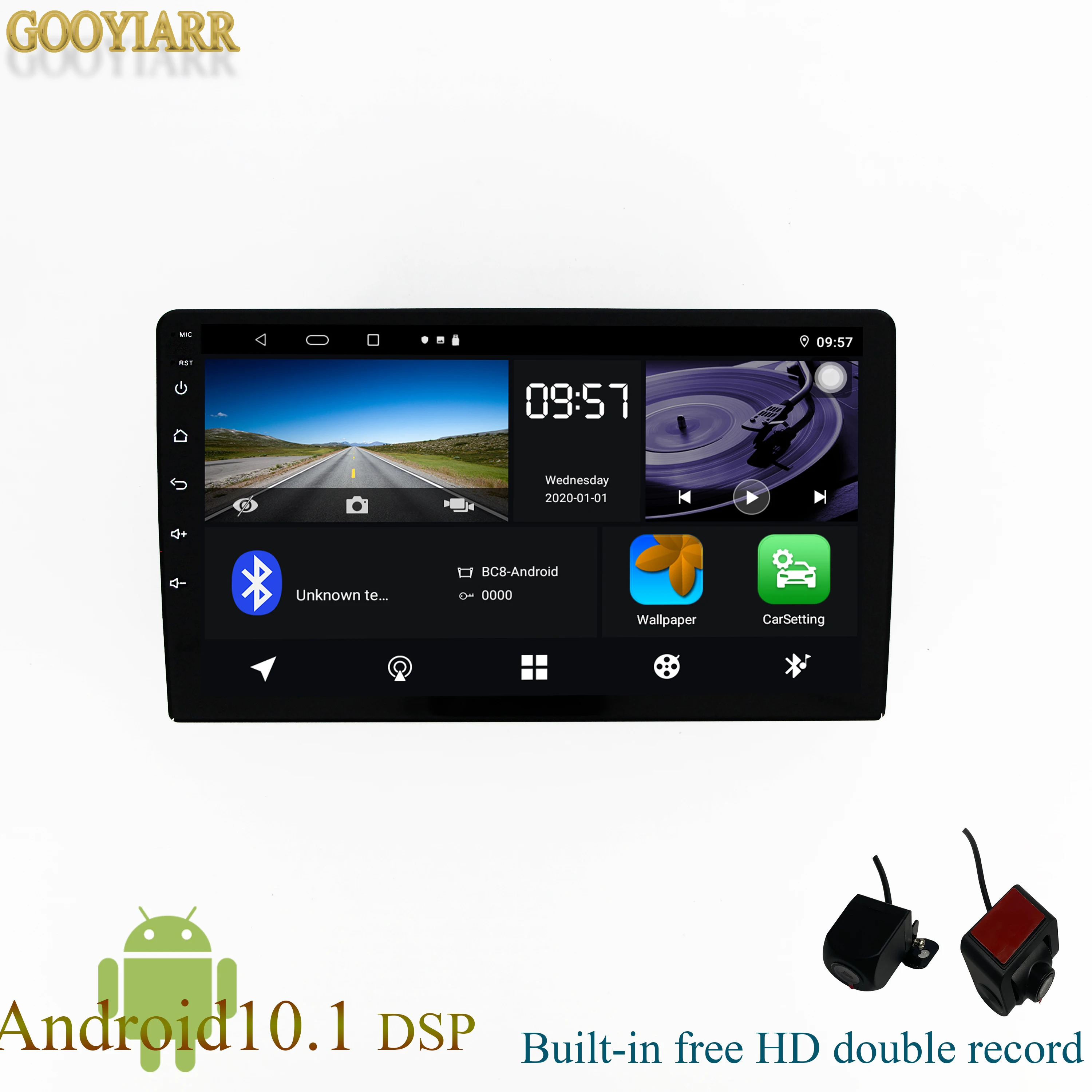 Android10.1 IPS screen 1din car stereo radio DSP universal car Multimedia Player Built-in Front and Rear HD double camera
Android10.1 IPS screen 1din car stereo radio DSP universal car Multimedia Player Built-in Front and Rear HD double camera