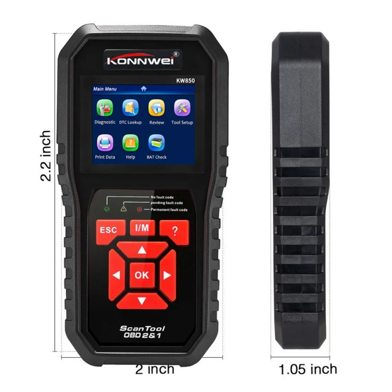 OBDII EOBD Scanner Auto Diagnostic Scanner KW850 Full Function Car Diagnosis Car Scanner Universal OBD Engine Code Reade
OBDII EOBD Scanner Auto Diagnostic Scanner KW850 Full Function Car Diagnosis Car Scanner Universal OBD Engine Code Reade
