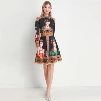 Xiaomoli Elegant temperament fan retro printing beauty figure dress 2019 winter fashion women's wear new
Xiaomoli Elegant temperament fan retro printing beauty figure dress 2019 winter fashion women's wear new
