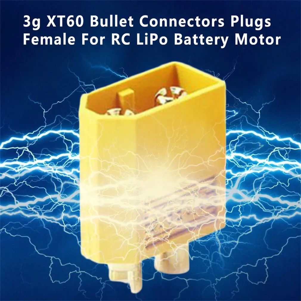 Low Resistance for High Current Capacity XT60 Plug Female Bullet Connector Plugs For RC Lipo Battery Connectors