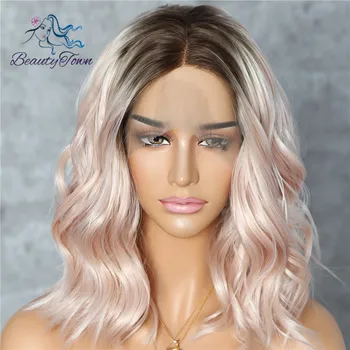BeautyTown Dark Root Ombre Light Pink Colorful Short Hair Blogger Daily Makeup Glueless Synthetic Lace Front Wedding Party Wigs
BeautyTown Dark Root Ombre Light Pink Colorful Short Hair Blogger Daily Makeup Glueless Synthetic Lace Front Wedding Party Wigs