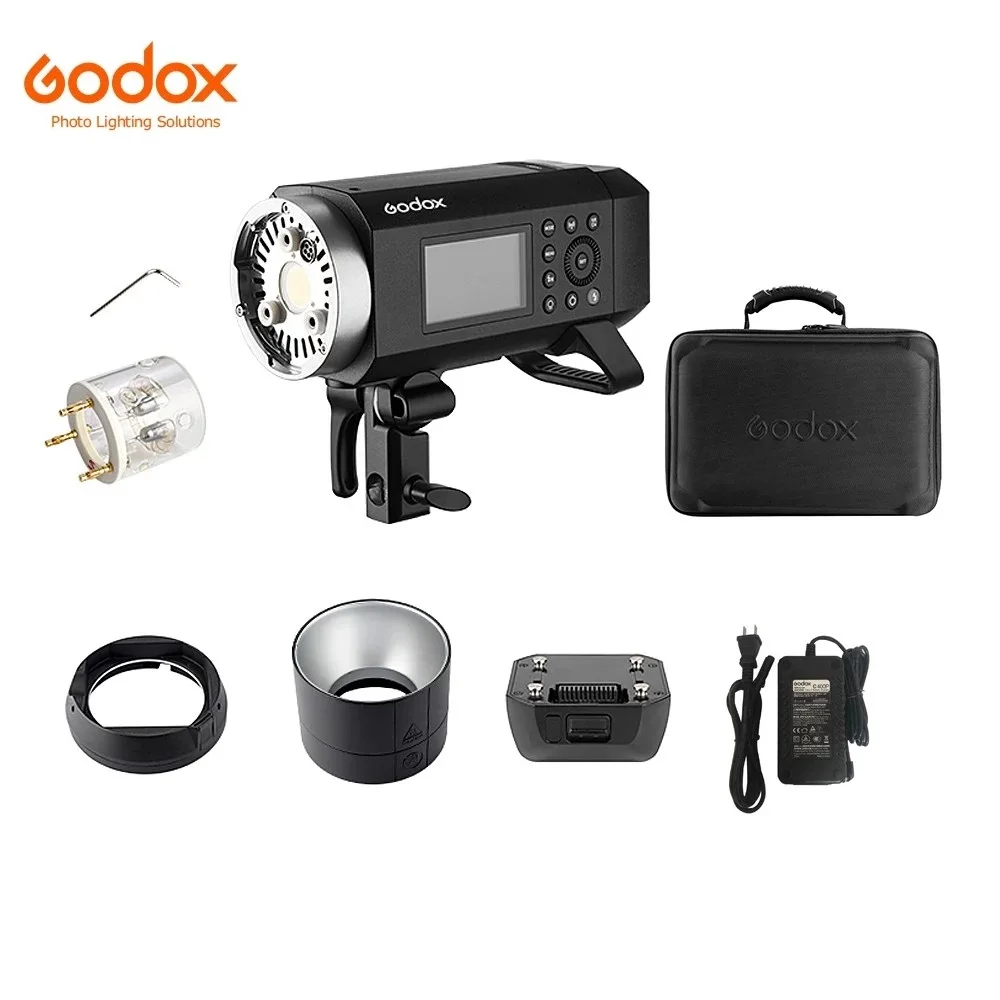 

Godox WITSRO AD400Pro All-in-One Outdoor Speedlite TTL Auto-flash GN72 1/8000s HSS 2.4G Wireless X System with Lithium Battery