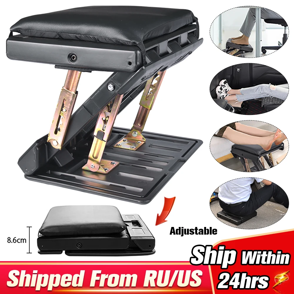4-Level Height Adjustable Footrest with Removable Soft Foot Rest Pad Max-Load 120Lbs for Car,Under Desk, Home, Train ,Adjustment
4-Level Height Adjustable Footrest with Removable Soft Foot Rest Pad Max-Load 120Lbs for Car,Under Desk, Home, Train ,Adjustment