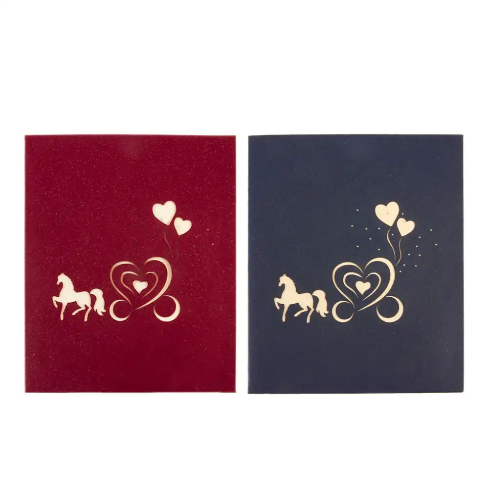 3d greeting card wedding party invitation carriage letter