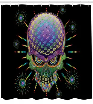 Digital Shower Curtain Halloween Mexico Skull Print for Bathroom
Digital Shower Curtain Halloween Mexico Skull Print for Bathroom