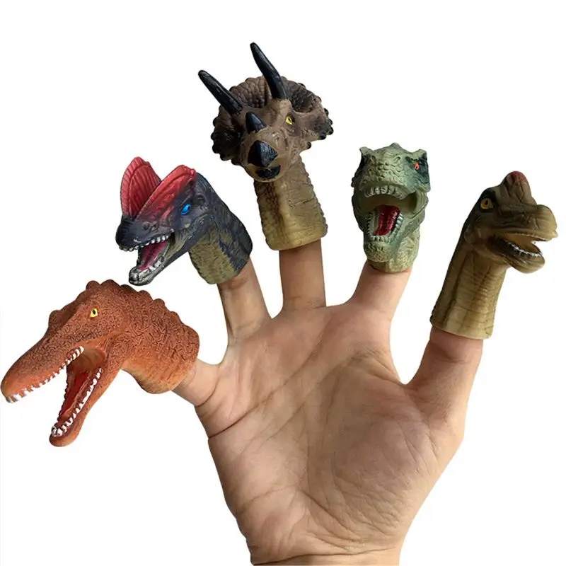 5 шт. динозавра палец набор куколок-марионеток для ролевой игры детей рассказать