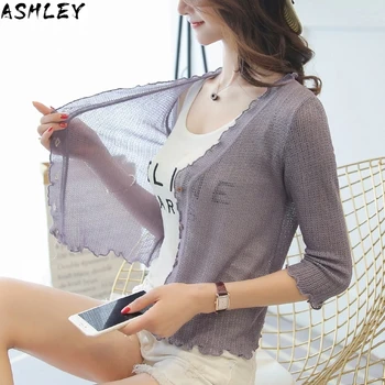 Cardigan female new The summer air-conditioning short silk cardigan shirt a thin coat of black fungus
Cardigan female new The summer air-conditioning short silk cardigan shirt a thin coat of black fungus