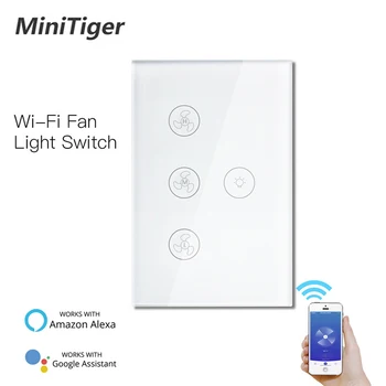 Smart Life/Tuya APP Remote Various Speed Control,WiFi Smart Ceiling Fan Light Wall Switch,Compatible with Alexa and Google Home
Smart Life/Tuya APP Remote Various Speed Control,WiFi Smart Ceiling Fan Light Wall Switch,Compatible with Alexa and Google Home