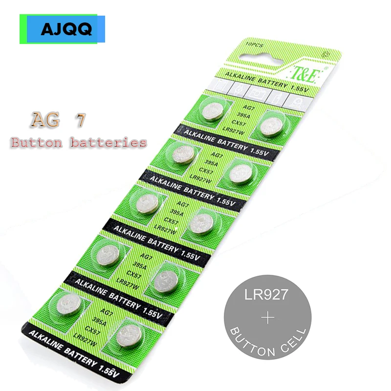 Factory direct 130PCS AG7 G7 LR57 LR927 SR927W 395 coin button battery 1.55V alkaline battery for watch toys
Factory direct 130PCS AG7 G7 LR57 LR927 SR927W 395 coin button battery 1.55V alkaline battery for watch toys