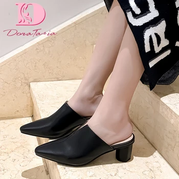 Doratasia Hot Sale 2020 Genuine Cow Leather Chunky Heels Summer Shoes Woman Pumps Mules Slip-On Concise Pumps Mules Women
Doratasia Hot Sale 2020 Genuine Cow Leather Chunky Heels Summer Shoes Woman Pumps Mules Slip-On Concise Pumps Mules Women