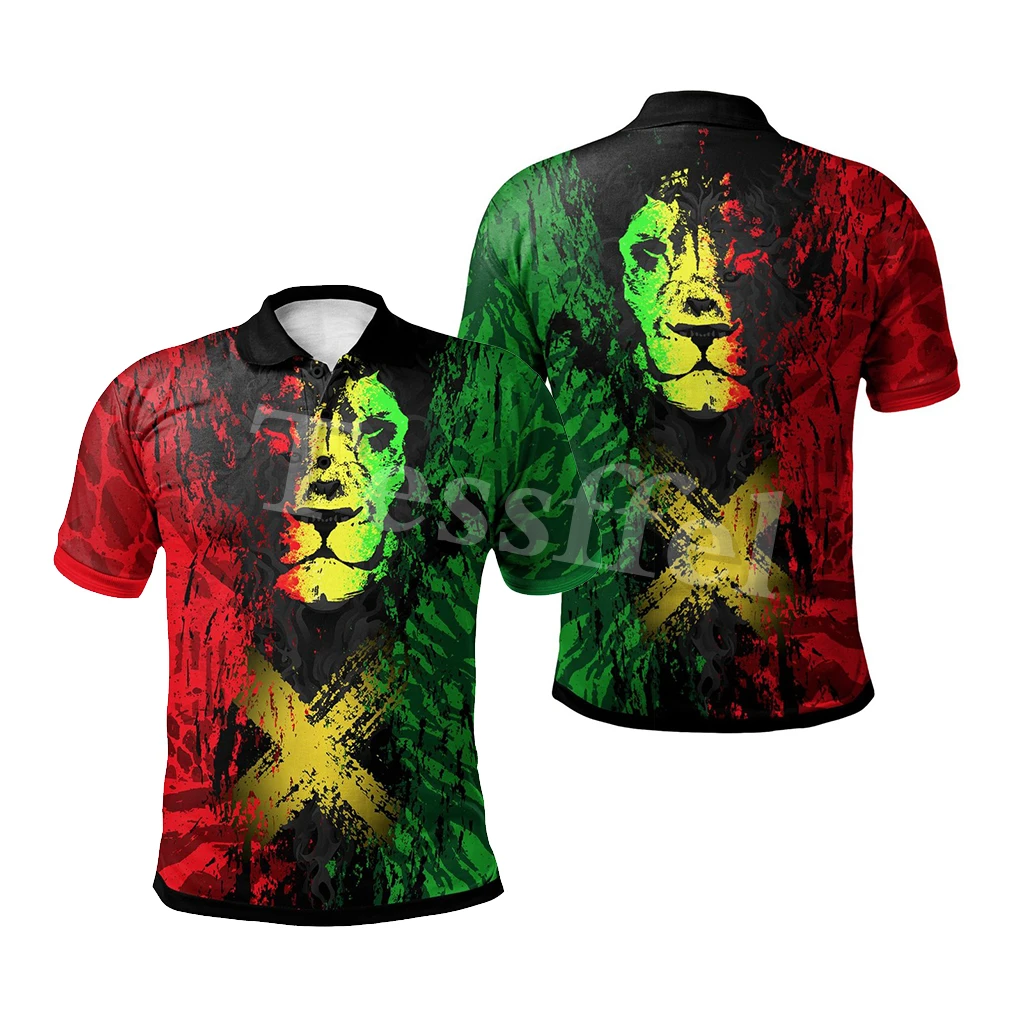 Tessffel Jamaica Lion Emblem Summer Fashion 3D Print Polo Shirt Men Women Colorful Short Sleeve T-shirt Streetwear Style-4
Tessffel Jamaica Lion Emblem Summer Fashion 3D Print Polo Shirt Men Women Colorful Short Sleeve T-shirt Streetwear Style-4