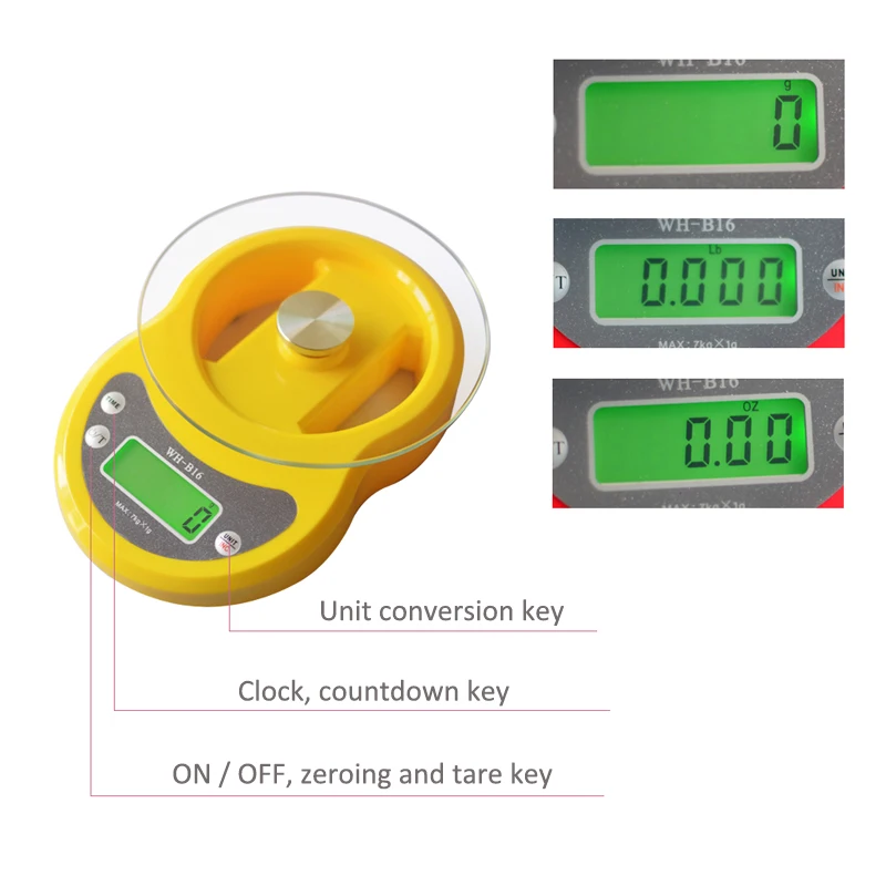 7Kg 1g LCD Digital Scale For Kitchen Food Electronic Scale with Timing Function Digital Kitchen Scale Weighing Food Health Diet
7Kg 1g LCD Digital Scale For Kitchen Food Electronic Scale with Timing Function Digital Kitchen Scale Weighing Food Health Diet