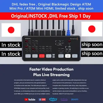 Original Blackmagic Design ATEM Mini Pro / ATEM Mini HDMI Live Stream Switcher Multi-view and Recording New Features
Original Blackmagic Design ATEM Mini Pro / ATEM Mini HDMI Live Stream Switcher Multi-view and Recording New Features