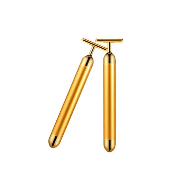 24K Gold Roller Vibrating Facial Massager Slimming Facial Skin Beauty Bar Pulse Firming Face Massage Lift Tightening Wrinkle Bar
24K Gold Roller Vibrating Facial Massager Slimming Facial Skin Beauty Bar Pulse Firming Face Massage Lift Tightening Wrinkle Bar