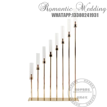 Modern 8 heads Golden Metal Candlesticks stylish Candle Holder for Home Party Dec 
Modern 8 heads Golden Metal Candlesticks stylish Candle Holder for Home Party Dec
