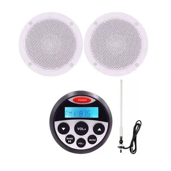 Marine Waterproof Stereo Radio Bluetooth Audio MP3 Player+1pair 4 inch Marine Speakers For Boat ATV SPA Golf Cart+FM AM Antenna
Marine Waterproof Stereo Radio Bluetooth Audio MP3 Player+1pair 4 inch Marine Speakers For Boat ATV SPA Golf Cart+FM AM Antenna