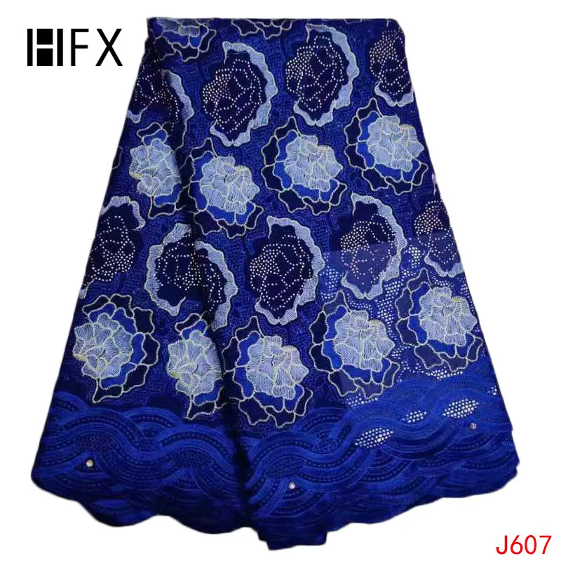HFX 2019 Super quality African cotton swiss lace With Stones In Blue fabric for Nigerian party/Wedding Dresses Y607
HFX 2019 Super quality African cotton swiss lace With Stones In Blue fabric for Nigerian party/Wedding Dresses Y607