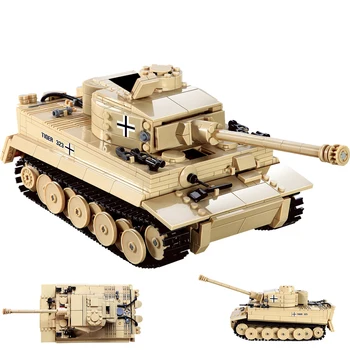 995Pcs Children DIY Small Particle Military Building Block Model Tiger Tank Vehicle Construction Model Kit (Graphic Carton)
995Pcs Children DIY Small Particle Military Building Block Model Tiger Tank Vehicle Construction Model Kit (Graphic Carton)