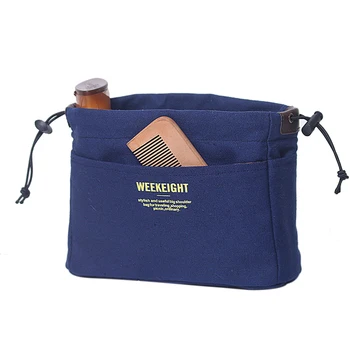 Women Adjustable Drawstring Multipurpose Practical With Compartments Handbag Home Organizer Insert Travel Gift Canvas Makeup Bag 
Women Adjustable Drawstring Multipurpose Practical With Compartments Handbag Home Organizer Insert Travel Gift Canvas Makeup Bag