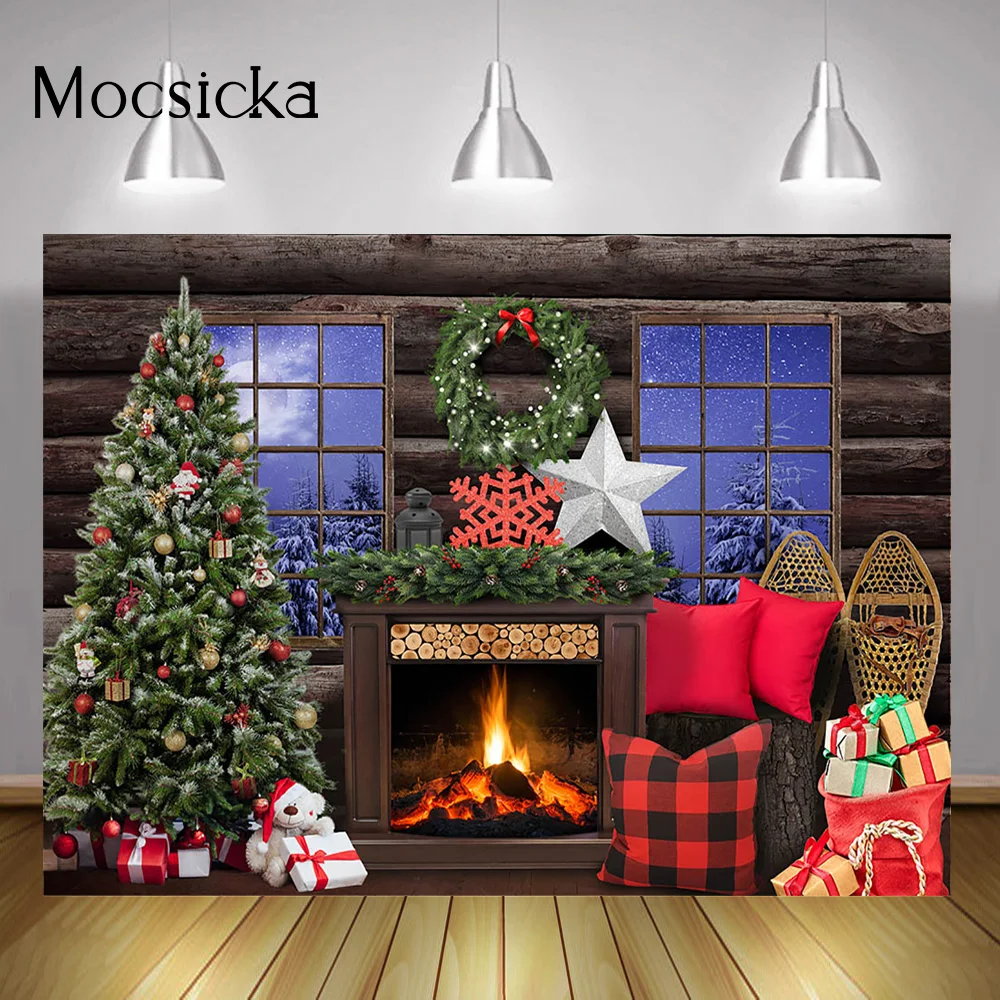 Winter Fireplace Kids Birthday Cake Smash Backdrop Window Snow Wonderland Xmas Night Background Christmas Trees Gifts Toys Photo
Winter Fireplace Kids Birthday Cake Smash Backdrop Window Snow Wonderland Xmas Night Background Christmas Trees Gifts Toys Photo
