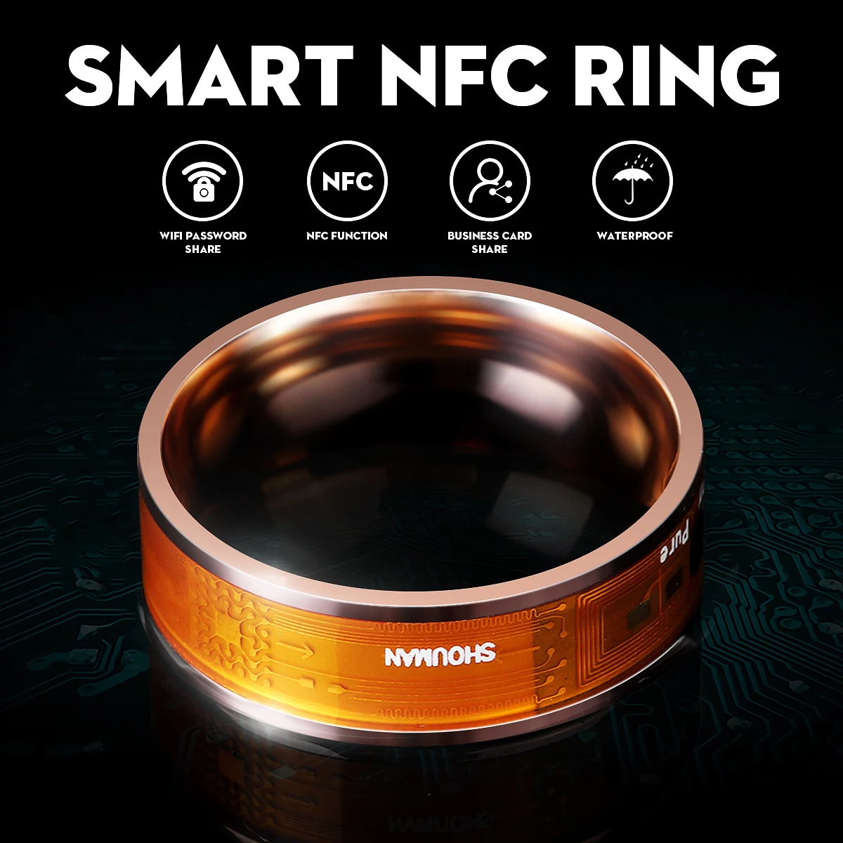 Smart Ring NFC ID Card Multifunctional Waterproof Intelligent Magic Smart Wear Finger Digital Ring for NFC Mobile phone
Smart Ring NFC ID Card Multifunctional Waterproof Intelligent Magic Smart Wear Finger Digital Ring for NFC Mobile phone