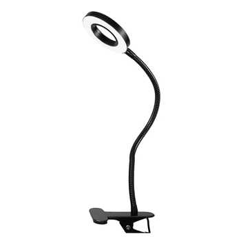 USB Small Desk Lamp LED Ring Eye Protection Reading Lamp with Hose Clamp Touch-Promise Dimming Desktop Night Light
USB Small Desk Lamp LED Ring Eye Protection Reading Lamp with Hose Clamp Touch-Promise Dimming Desktop Night Light