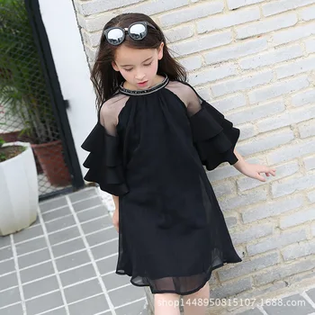 Summer baby dress Girls Dress big kids vestidos Children fashion Clothes faux crystal patch layered mesh sleeve 6 to 16yrs 
Summer baby dress Girls Dress big kids vestidos Children fashion Clothes faux crystal patch layered mesh sleeve 6 to 16yrs