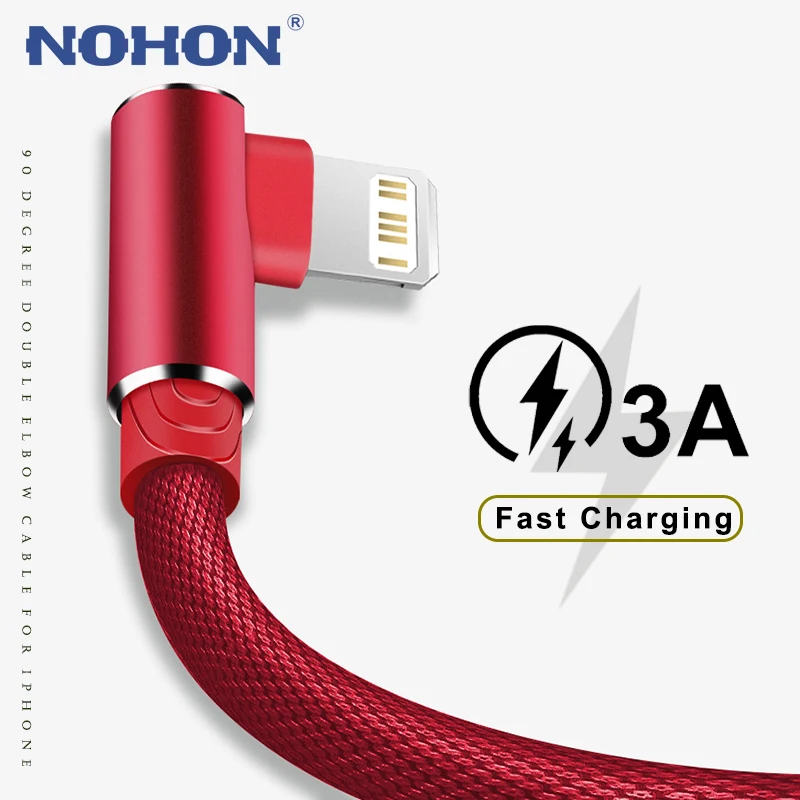 USB-кабель 90 градусов для iPhone 13 12 11 Pro Max X XR 6s 7 8 SE iPad 2 м 3 | Мобильные телефоны и