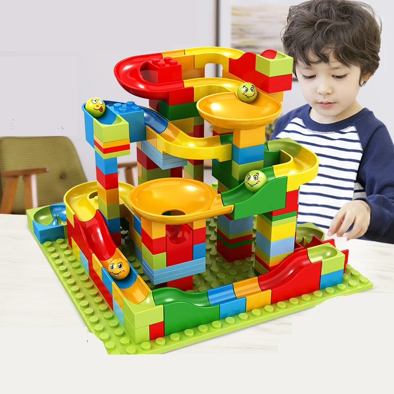 165/330PCSMarble Race Run Big Block Compatible Duploed Building Blocks Funnel Slide Blocks DIY Big Bricks Toys For Children gift
165/330PCSMarble Race Run Big Block Compatible Duploed Building Blocks Funnel Slide Blocks DIY Big Bricks Toys For Children gift